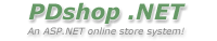 PDshop .NET - ASP.NET Shopping Cart and Online Store